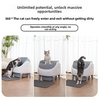 HKM-431827 Automatic Cat Litter Box with Odor Control and Easy Clean Design, 65L Capacity, Eco-Friendly Plastic