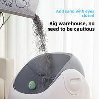 HKM-431827 Automatic Cat Litter Box with Odor Control and Easy Clean Design, 65L Capacity, Eco-Friendly Plastic