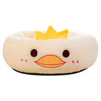 HKM-4318909 Universal Cartoon Embroidery Winter Warm Pet Bed in Yellow Duck, Frog, Blue Cat - Various Sizes Available