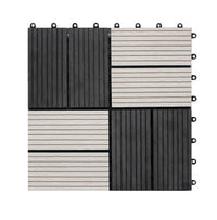 HKM-431891 Waterproof Wood Plastic Composite DIY Decking Tiles - Non-slip Outdoor Flooring Solution