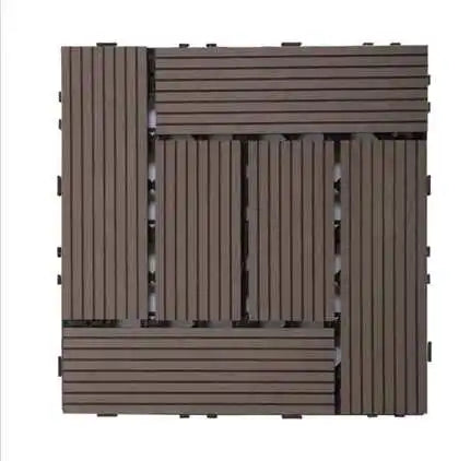 HKM-431891 Waterproof Wood Plastic Composite DIY Decking Tiles - Non-slip Outdoor Flooring Solution