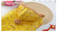 HKM-4319293 New Year's Chinese Style Tang Suit Thick Coat for Large Dogs in Red and Yellow