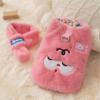 HKM-4319421 Korean Style Cute Cartoon Bear Dog Hoodie with Scarf for Small to Medium Pets