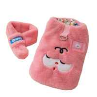 HKM-4319421 Korean Style Cute Cartoon Bear Dog Hoodie with Scarf for Small to Medium Pets