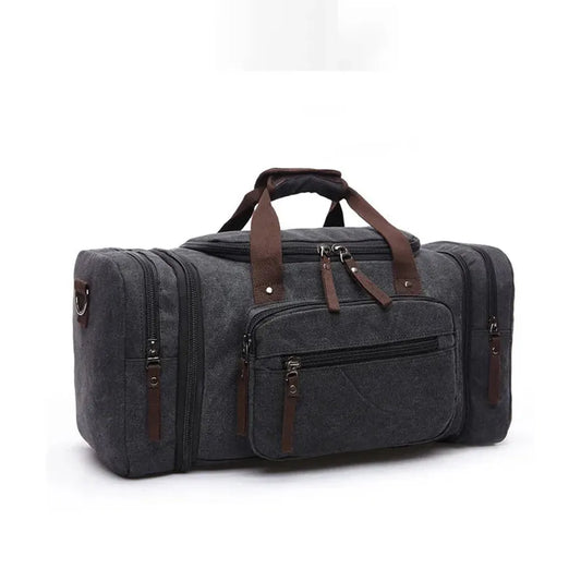 HKM-431955 Stylish Large Capacity Canvas Travel Tote Bag - Waterproof Luggage Duffel Bag