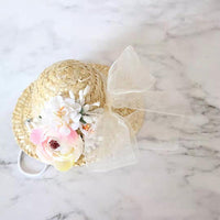 HKM-4319677 Bamboo Dragonfly Pet Hats for Small and Medium Dogs and Cats - Various Floral Designs