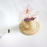 HKM-4319677 Bamboo Dragonfly Pet Hats for Small and Medium Dogs and Cats - Various Floral Designs