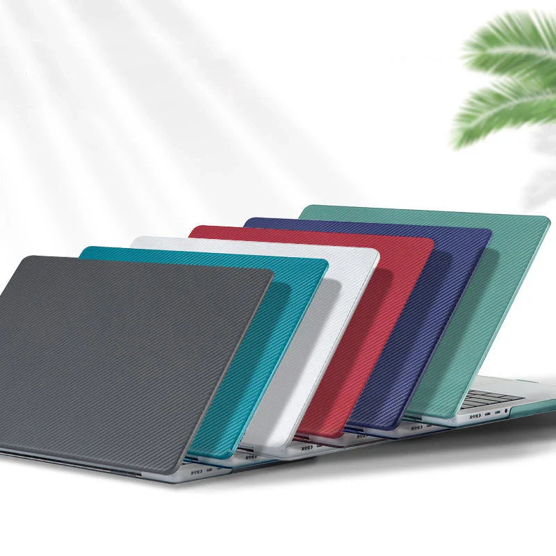HKM-432083 Carbon Fiber Hard Shell Laptop Case for MacBook Air 13.6" (2022 M2, A2681)