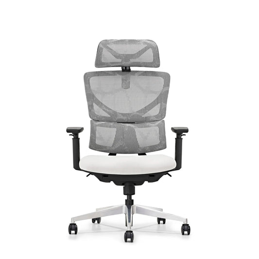 HKM-432147 Ergonomic Adjustable Office Chair with Mesh Back, Fabric Upholstery and Lift Function