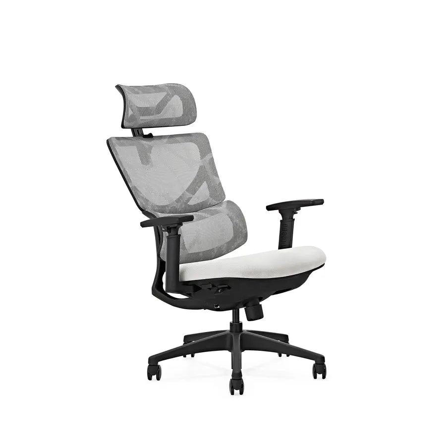HKM-432147 Ergonomic Adjustable Office Chair with Mesh Back, Fabric Upholstery and Lift Function