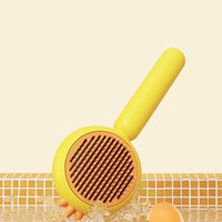HKM-4322109 Pet Grooming Brush for Cats and Dogs - Self-Cleaning Slicker Comb for Long or Short Hair, Reduces Tangles and Loose Fur