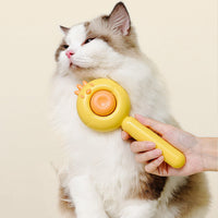 HKM-4322109 Pet Grooming Brush for Cats and Dogs - Self-Cleaning Slicker Comb for Long or Short Hair, Reduces Tangles and Loose Fur