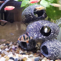 HKM-432211 Decorative Resin Stone Fish and Shrimp Breeding House with Water Purifying Function