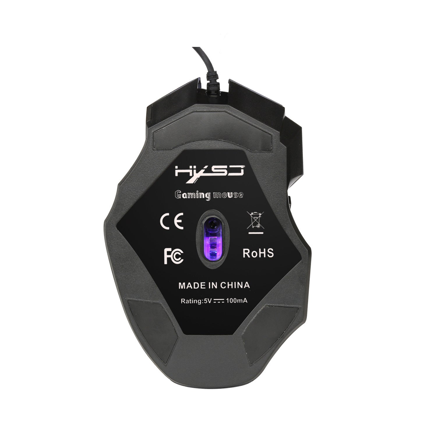 HKM-432211 Wired Gaming Mouse with Adjustable DPI, Optical Tracking, 7 Buttons, and Colorful Lighting