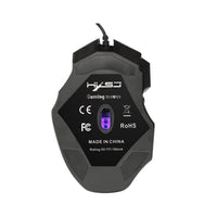 HKM-432211 Wired Gaming Mouse with Adjustable DPI, Optical Tracking, 7 Buttons, and Colorful Lighting