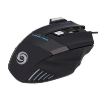 HKM-432211 Wired Gaming Mouse with Adjustable DPI, Optical Tracking, 7 Buttons, and Colorful Lighting