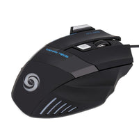 HKM-432211 Wired Gaming Mouse with Adjustable DPI, Optical Tracking, 7 Buttons, and Colorful Lighting