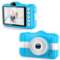 HKM-432275 3.5 Inch Cartoon Digital HD Camera with Anti-Fall Silicone Case in Sky Blue and Pink