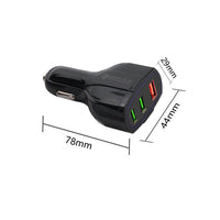 HKM-432403 Universal Car USB Charger, Input 12-32V, 3 USB Ports, 7000mA Output, PC Material