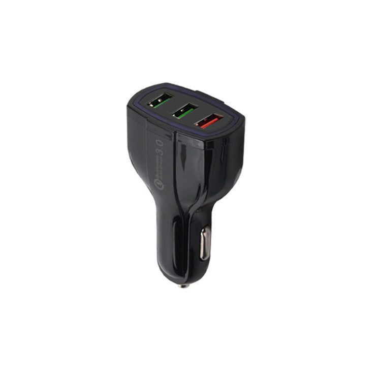 HKM-432403 Universal Car USB Charger, Input 12-32V, 3 USB Ports, 7000mA Output, PC Material