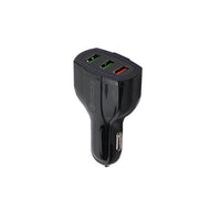 HKM-432403 Universal Car USB Charger, Input 12-32V, 3 USB Ports, 7000mA Output, PC Material