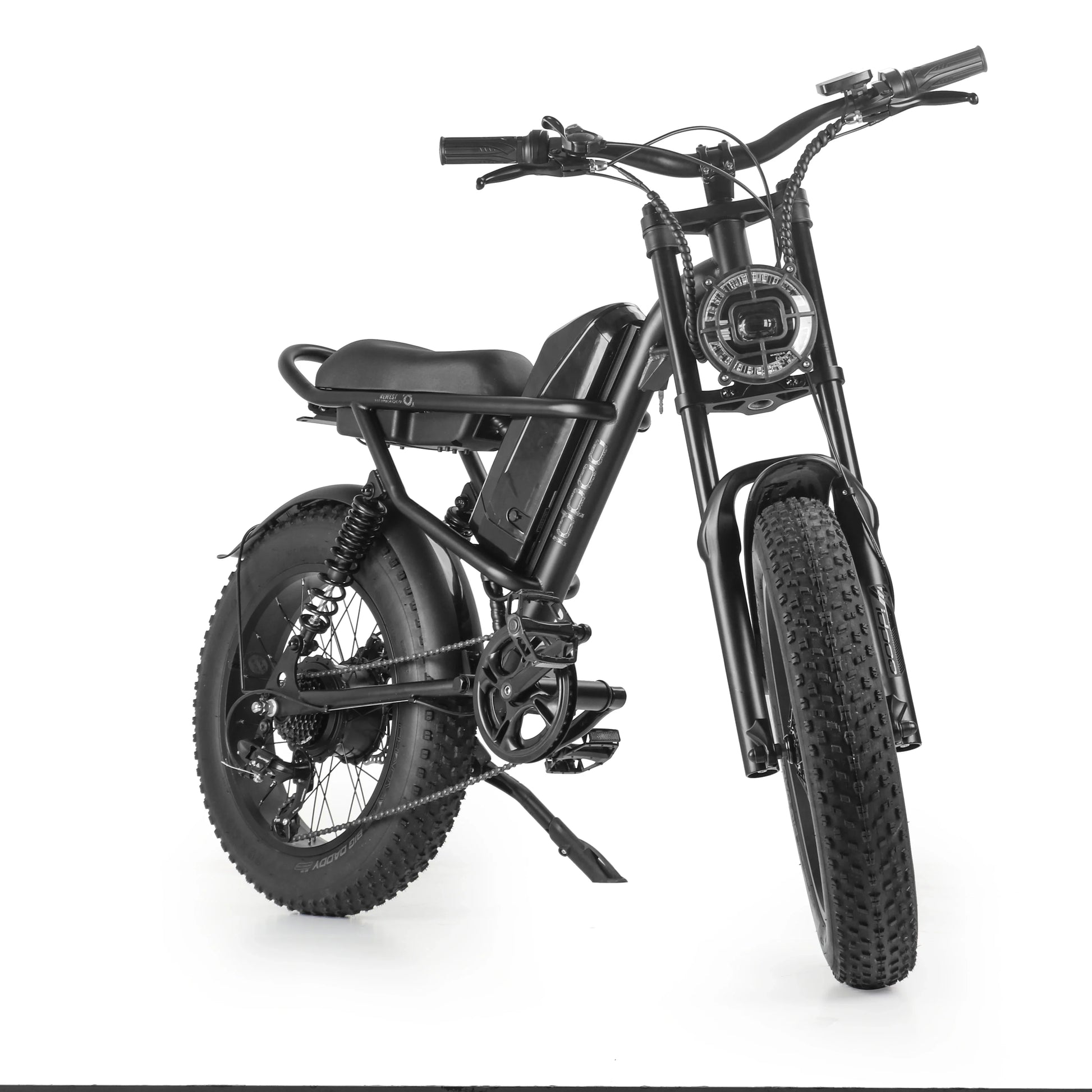 HKM-432467 1000W 20-Inch Fat Tire Electric Bike with 7-Speed Gears, Dual Lithium Batteries, and LCD Display