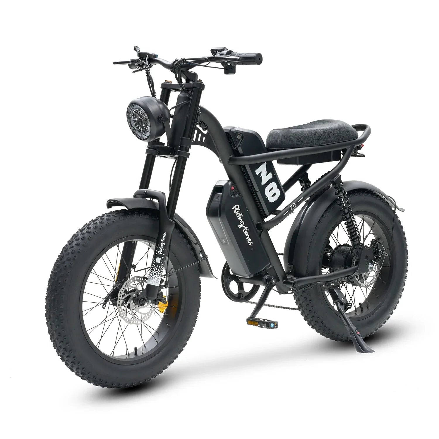 HKM-432467 1000W 20-Inch Fat Tire Electric Bike with 7-Speed Gears, Dual Lithium Batteries, and LCD Display