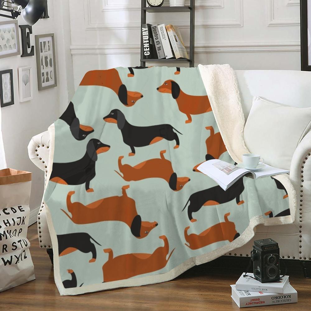 HKM-432531 Cozy White Flannel Animal Sofa Blanket - 150cm x 200cm, Polyester Fabric
