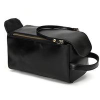 HKM-432595 Genuine Leather Unisex Travel Dopp Kit Toiletry Bag - QB1002