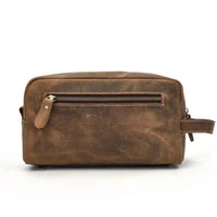 HKM-432595 Genuine Leather Unisex Travel Dopp Kit Toiletry Bag - QB1002