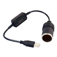 HKM-432595 USB Retractable Car Cigarette Lighter for Electronic Devices, 12V Output Power