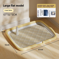 HKM-4326077 Cream Yellow, Gray, Apricot Pollen, or Dark Blue PET Plastic Fixed-point Dog Toilet, Removable & Washable