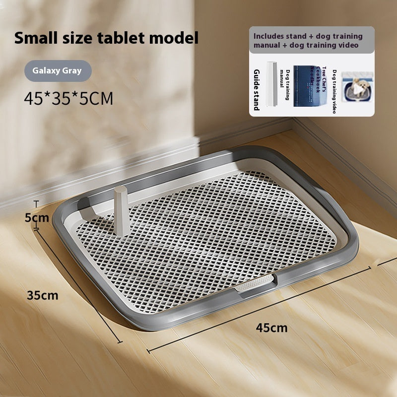 HKM-4326077 Cream Yellow, Gray, Apricot Pollen, or Dark Blue PET Plastic Fixed-point Dog Toilet, Removable & Washable