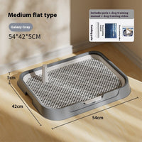 HKM-4326077 Cream Yellow, Gray, Apricot Pollen, or Dark Blue PET Plastic Fixed-point Dog Toilet, Removable & Washable
