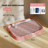 HKM-4326077 Cream Yellow, Gray, Apricot Pollen, or Dark Blue PET Plastic Fixed-point Dog Toilet, Removable & Washable