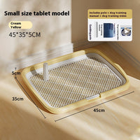 HKM-4326077 Cream Yellow, Gray, Apricot Pollen, or Dark Blue PET Plastic Fixed-point Dog Toilet, Removable & Washable