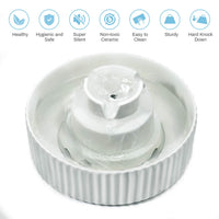 HKM-4326461 Ceramic Cake Pet Water Dispenser - Watering Solution for Cats & Dogs