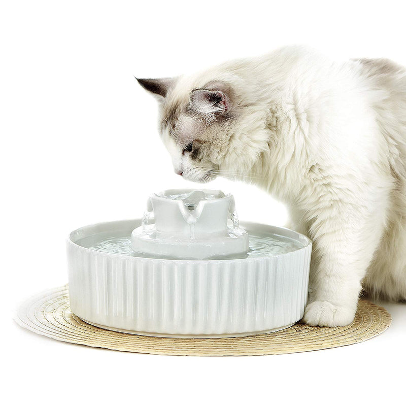 HKM-4326461 Ceramic Cake Pet Water Dispenser - Watering Solution for Cats & Dogs