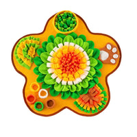 HKM-4326589 Interactive Snuffle Mat for Dogs with Sunflower Design and Food Hiding Pockets