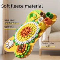 HKM-4326589 Interactive Snuffle Mat for Dogs with Sunflower Design and Food Hiding Pockets