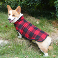 HKM-4326973 Thickened Polar Fleece Coat Vest for Pets in Red and Black Plaid & Black and White Plaid