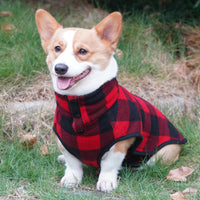 HKM-4326973 Thickened Polar Fleece Coat Vest for Pets in Red and Black Plaid & Black and White Plaid