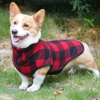 HKM-4326973 Thickened Polar Fleece Coat Vest for Pets in Red and Black Plaid & Black and White Plaid