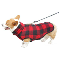 HKM-4326973 Thickened Polar Fleece Coat Vest for Pets in Red and Black Plaid & Black and White Plaid
