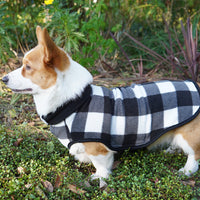 HKM-4326973 Thickened Polar Fleece Coat Vest for Pets in Red and Black Plaid & Black and White Plaid