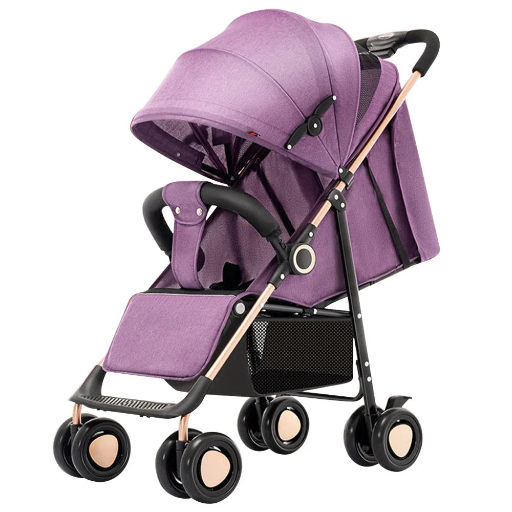 HKM-432723 Lightweight Foldable Stroller with Sunshade Canopy - Compact Baby Pram for Easy Travel