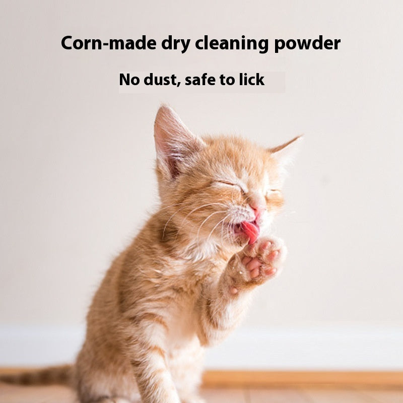 HKM-4328253 Pet Dry Cleaning Powder - Deodorizing Formula in Rose, Seville Orange & Menthol Scents - 260g Capacity