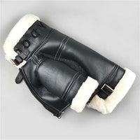 HKM-4328765 Thickened Velvet PU Leather Dog Jacket for Autumn Warmth, Casual Style