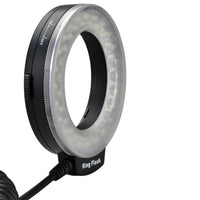 HKM-432915 LED Macro Ring Light for SLR Cameras, Model RF-550D, 5-15cm Effective Range, Adjustable Color Temperature 3000-1500K