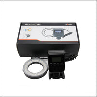 HKM-432915 LED Macro Ring Light for SLR Cameras, Model RF-550D, 5-15cm Effective Range, Adjustable Color Temperature 3000-1500K